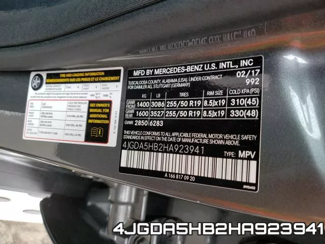 4JGDA5HB2HA923941 фото 2