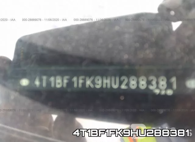 4T1BF1FK9HU288381 фото 10