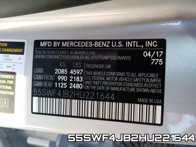 55SWF4JB2HU221644 фото 2