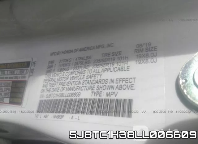 5J8TC1H38LL006609 фото 10