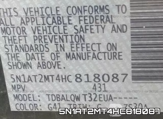 5N1AT2MT4HC818087 фото 10