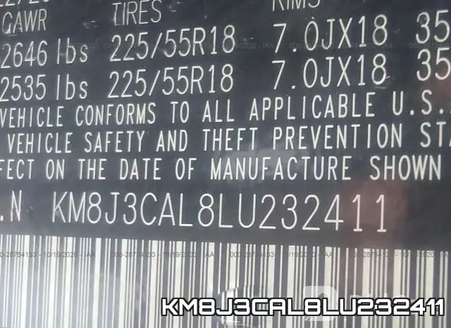 KM8J3CAL8LU232411 фото 10