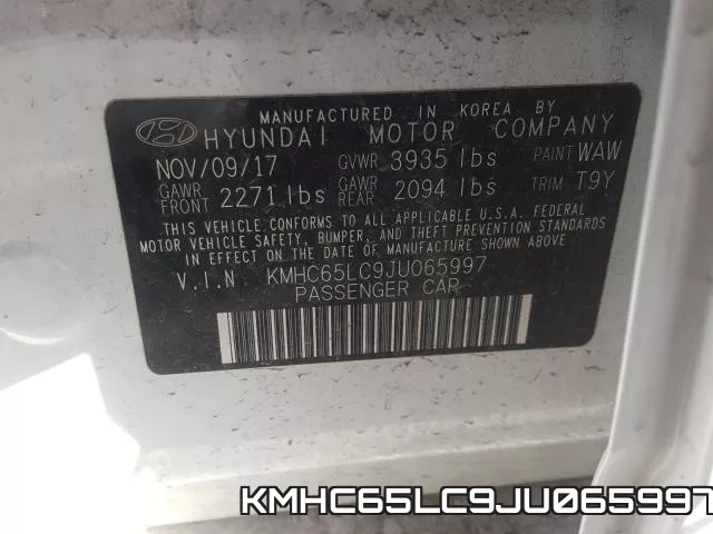 KMHC65LC9JU065997 фото 2