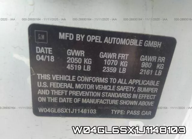 W04GL6SX1J1148103 фото 10