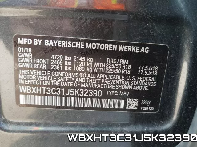 WBXHT3C31J5K32390 фото 2