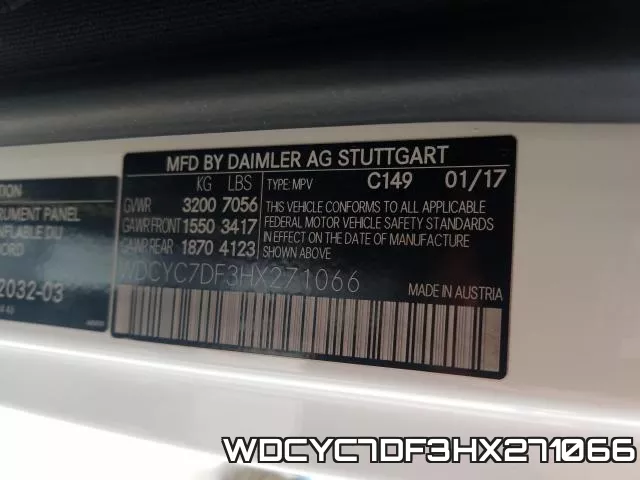 WDCYC7DF3HX271066 фото 2