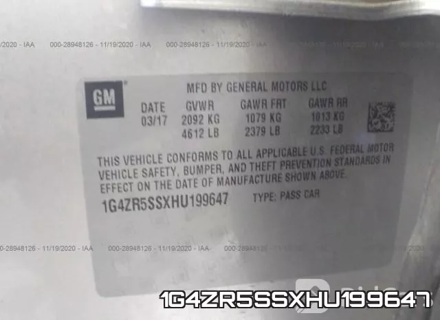 1G4ZR5SSXHU199647 фото 10