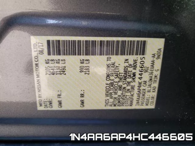 1N4AA6AP4HC446605 фото 2