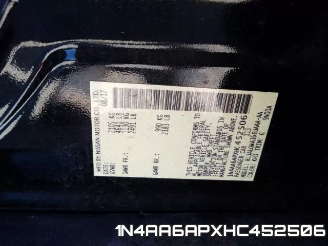 1N4AA6APXHC452506 фото 2