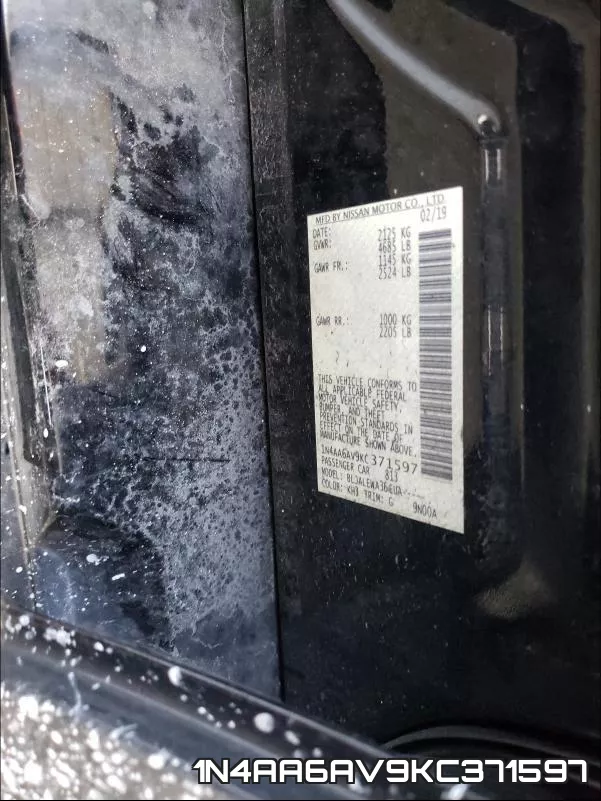 1N4AA6AV9KC371597 фото 2