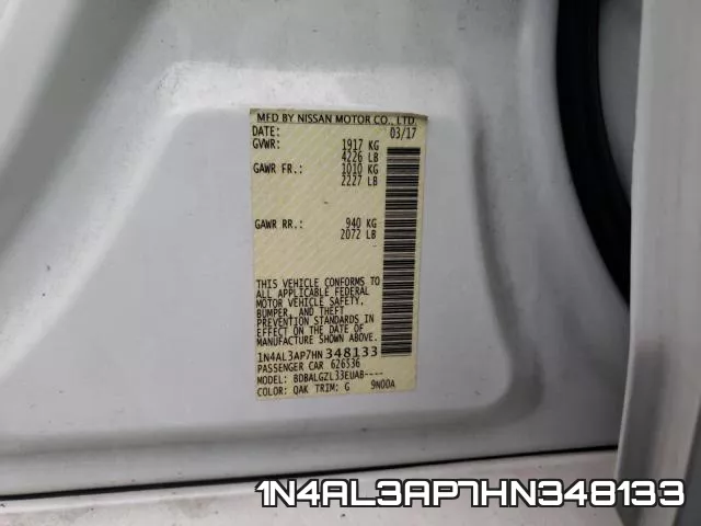 1N4AL3AP7HN348133 фото 2