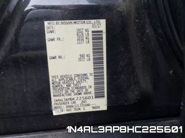 1N4AL3AP8HC225601 фото 2