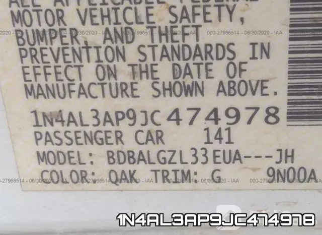 1N4AL3AP9JC474978 фото 9