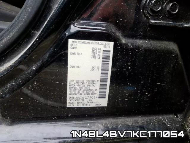1N4BL4BV7KC177054 фото 2