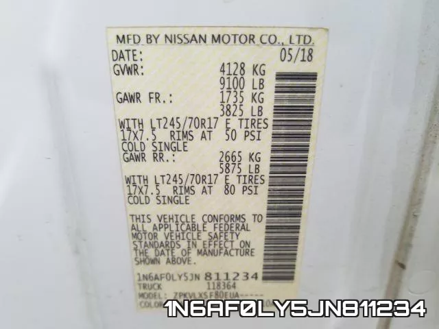 1N6AF0LY5JN811234 фото 2