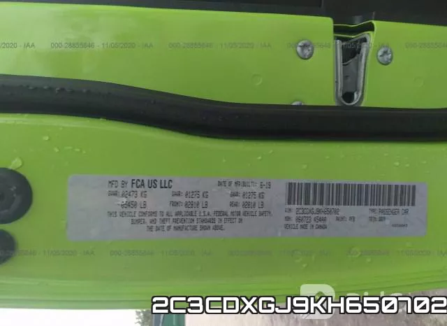 2C3CDXGJ9KH650702 фото 10