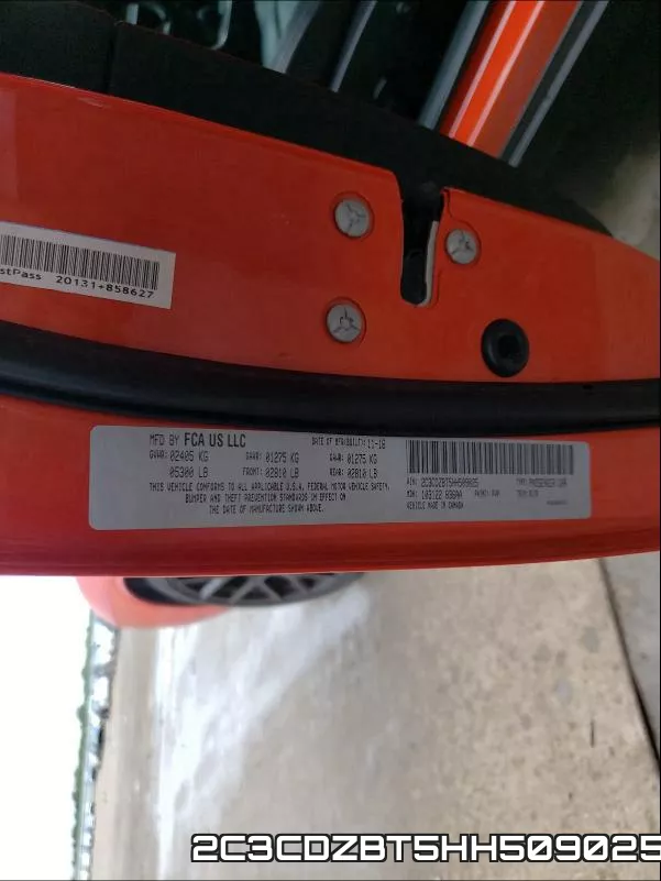 2C3CDZBT5HH509025 фото 2
