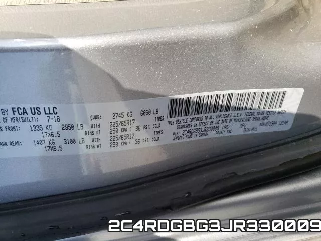 2C4RDGBG3JR330009 фото 2
