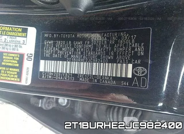 2T1BURHE2JC982400 фото 10