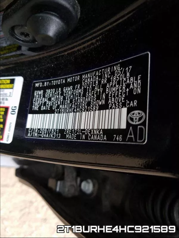 2T1BURHE4HC921589 фото 2