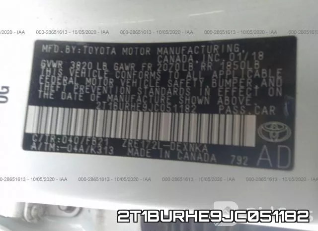 2T1BURHE9JC051182 фото 10