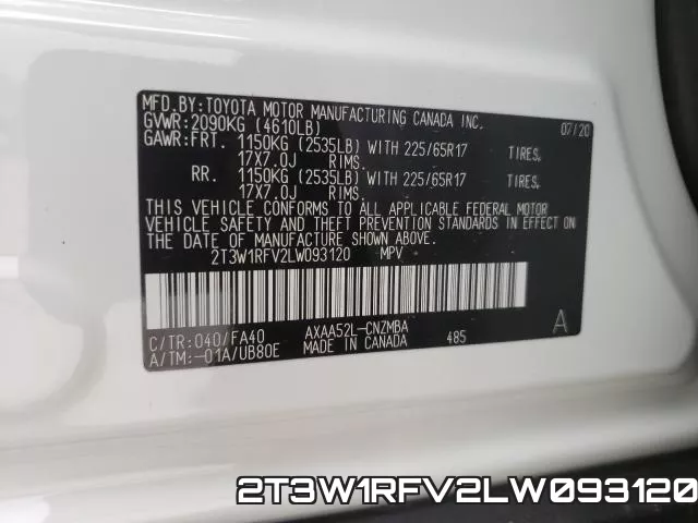 2T3W1RFV2LW093120 фото 2