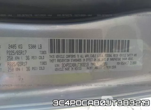 3C4PDCAB0JT383219 фото 10