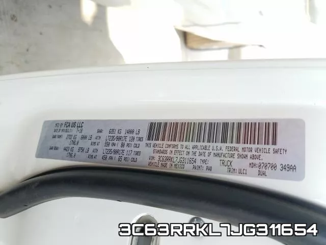 3C63RRKL7JG311654 фото 2