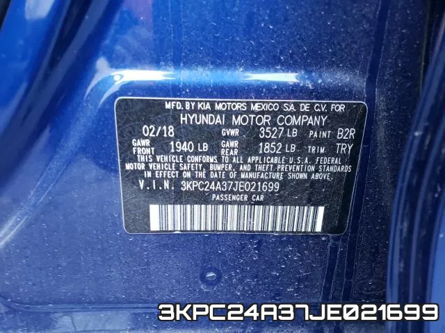 3KPC24A37JE021699 фото 2