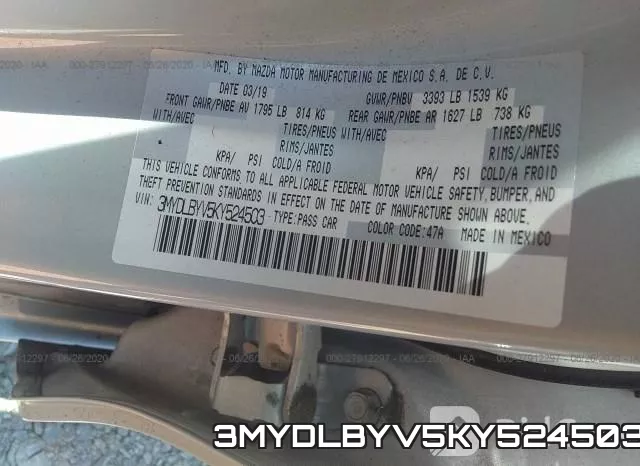 3MYDLBYV5KY524503 фото 9