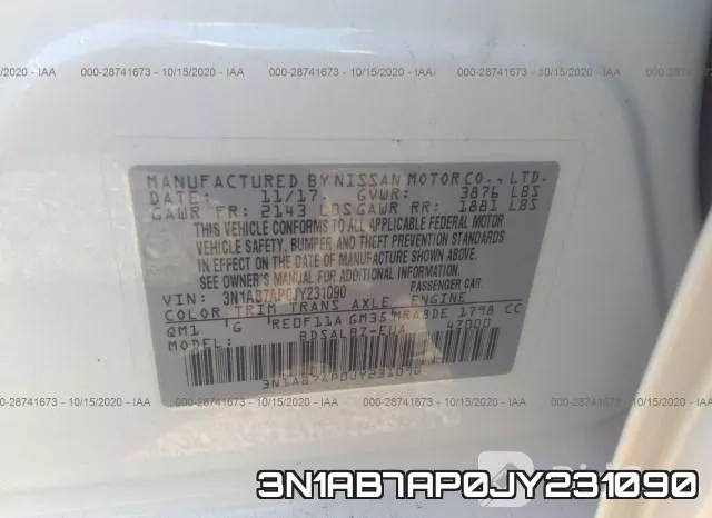 3N1AB7AP0JY231090 фото 10