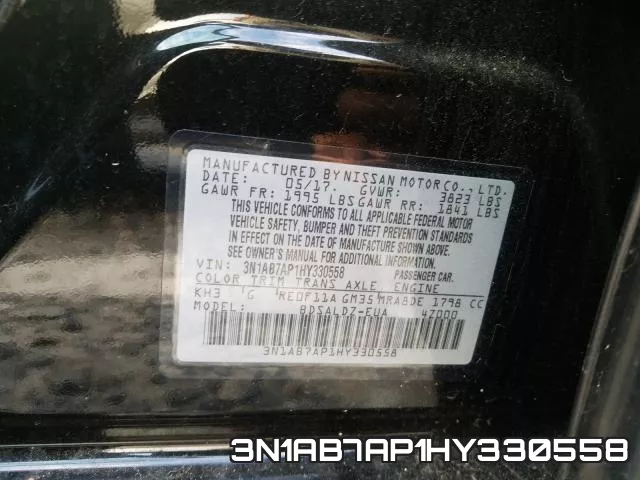 3N1AB7AP1HY330558 фото 2