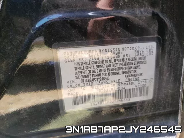 3N1AB7AP2JY246545 фото 2