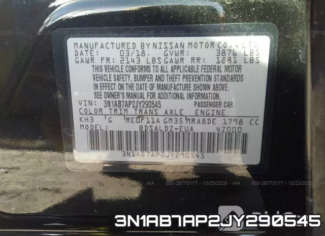 3N1AB7AP2JY290545 фото 10