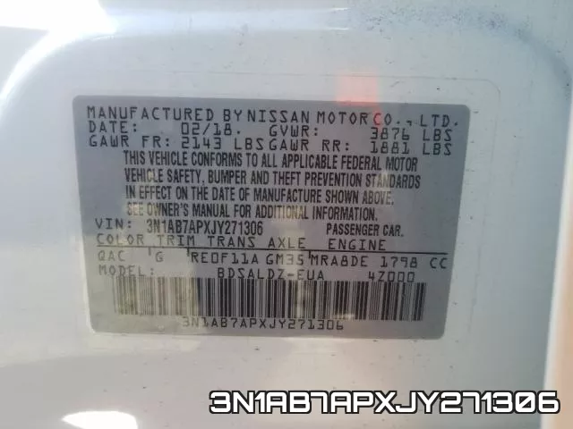 3N1AB7APXJY271306 фото 2