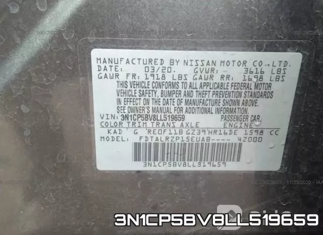 3N1CP5BV8LL519659 фото 10
