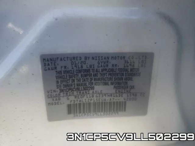3N1CP5CV9LL502299 фото 2