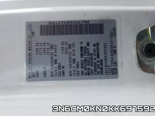 3N6CM0KN0KK697592 фото 2