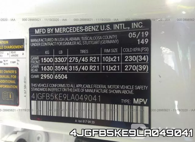 4JGFB5KE9LA049041 фото 10