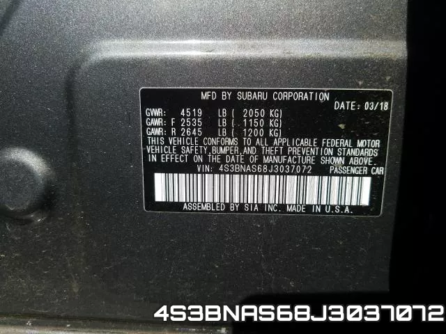4S3BNAS68J3037072 фото 2