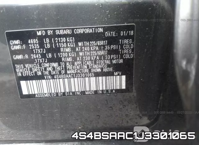 4S4BSAAC1J3301065 фото 9