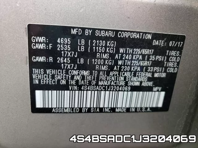 4S4BSADC1J3204069 фото 2
