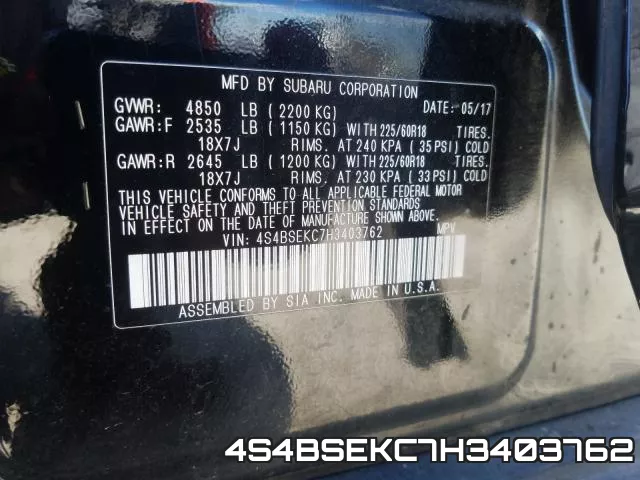 4S4BSEKC7H3403762 фото 2