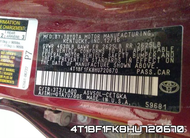 4T1BF1FK8HU720670 фото 10