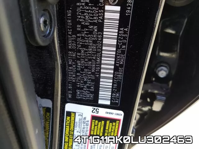 4T1G11AK0LU302463 фото 2