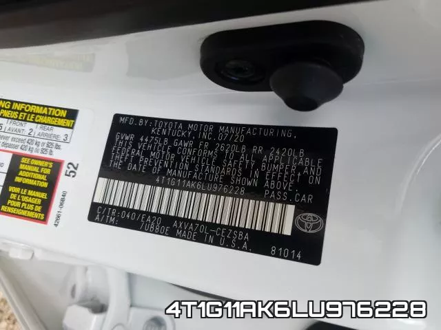 4T1G11AK6LU976228 фото 2
