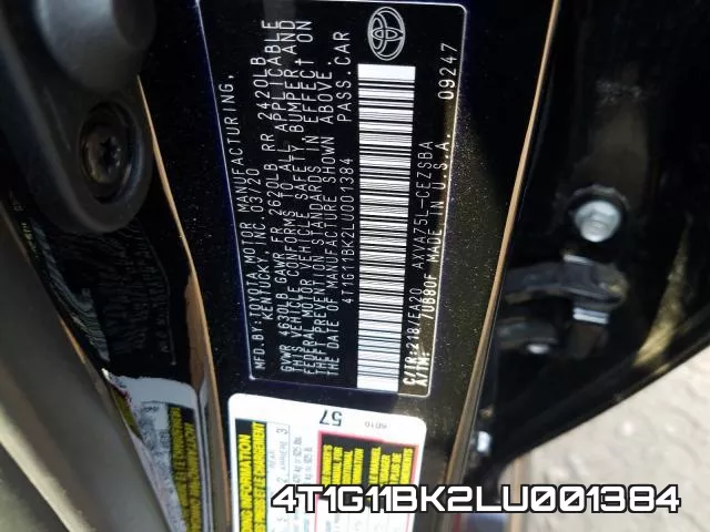 4T1G11BK2LU001384 фото 2
