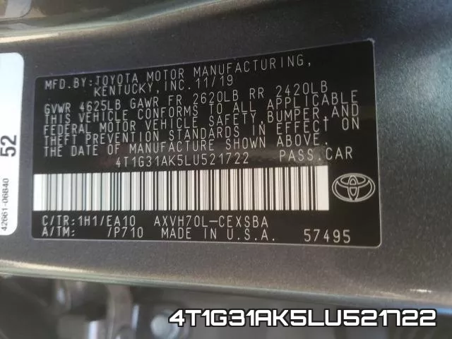 4T1G31AK5LU521722 фото 2