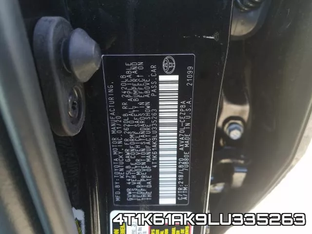 4T1K61AK9LU335263 фото 2