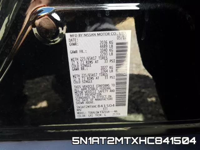 5N1AT2MTXHC841504 фото 2
